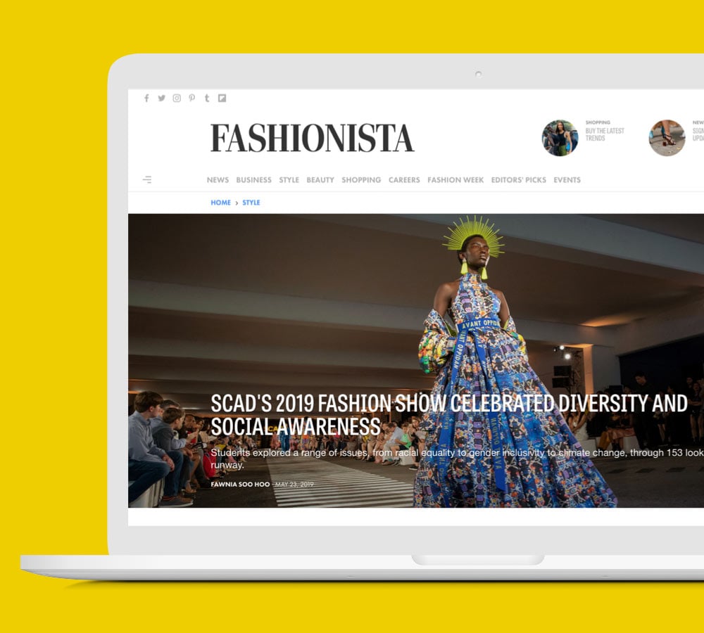 SCAD in Fashionista article 